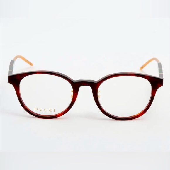 Gucci Logo Glasses Brown x Gold Clear Lens GG1229OJ - Picture 1 of 4